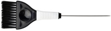 Кисть для окрашивания DEWAL, со спицей,черная с белым, с черной прямой щетиной, широкая 50 мм