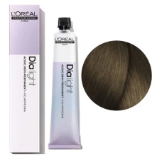 Тонирующая краска для волос Loreal Professional Dia Light 7.18 пепельный блонд мокка 50 мл