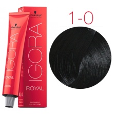 Краска для волос Schwarzkopf Professional Igora Royal оттенок 1 - 0 Черный натуральный 60 мл