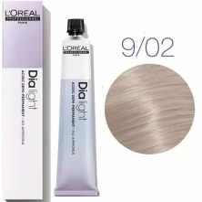 Тонирующая краска для волос Loreal Professional Dia Light 9.02 молочный коктейль перламутровый 50 мл