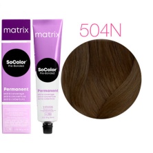 Краска для седых волос -Matrix SoColor Pre-Bonded 504N (Шатен)