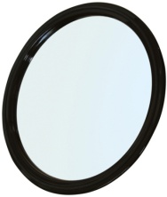 Зеркало заднего вида DEWAL, пластик, черное, с ручкой 23см