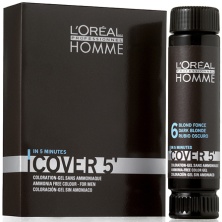 Тонирующая краска для волос для мужщин Loreal Professional Cover 5 4 шатен 3 x 50 мл