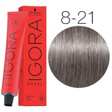 Крем-краска для волос — Schwarzkopf Professional IGORA Royal № 8-21 (Светлый русый пепельный сандрэ экстра)