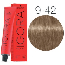 Крем-краска для волос — Schwarzkopf Professional IGORA Royal № 9-42 (Блондин бежевый пепельный)