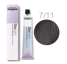 Тонирующая краска для волос Loreal Professional Dia Light 7.11 блондин глубокий пепельный 50 мл