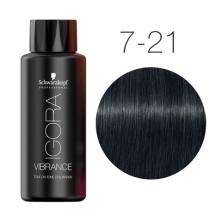 Краска для волос без аммиака — Schwarzkopf Professional Igora Vibrance № 7-21 (Средний русый пепельный сандрэ)