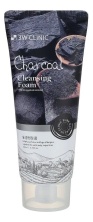 3W CLINIC Глубокоочищающая пенка для сужения пор Charcoal Cleansing Foam 100 мл