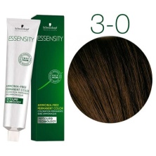Краска для волос Schwarzkopf Professional Essensity 3-0 темный коричневый натуральный, безаммиачный краситель, 60мл