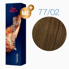 Стойкая крем-краска - Wella Professionals Koleston Perfect Me+ №77/02 (Блонд интенсивный натуральный матовый) 60 ml