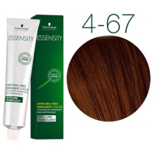 Краска для волос Schwarzkopf Professional Essensity 4-67 средний коричневый шоколадный медный , безаммиачный краситель, 60мл