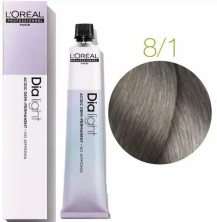 Тонирующая краска для волос Loreal Professional Dia Light 8.1 светлый блондин пепельный 50 мл