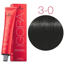 Краска для волос Schwarzkopf Igora Royal New 3 - 0 Темный коричневый натуральный 60 мл