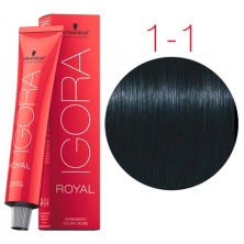 Краска для волос Schwarzkopf Igora Royal New 1-1 Черный сандрэ 60 мл