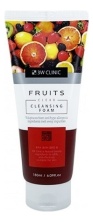 3W CLINIC Пенка для умывания с экстрактами фруктов FRUITS CLEAR CLEANSING FOAM 180 мл