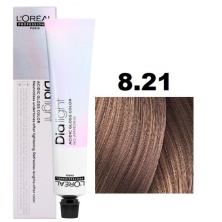 Тонирующая краска для волос Loreal Professional Dia Light 8.21 светлый блондин перламутровый пепельный 50мл