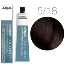 Краска - крем для волос Loreal Professional Majirel Cool Cover 5.18 светлый шатен пепельнй мокка 50 мл