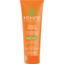 Hempz Yuzu & Starfruit Touch of Summer Fair Skin - Молочко солнцезащитное для кожи светлого оттенка Юдзу и Карамбола SPF 30 200 мл