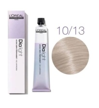Тонирующая краска для волос Loreal Professional Dia Light 10.13 молочный коктейль пепельно - золотистый 50 мл