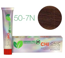 Стойкая Безаммиачная краска для волос CHI Ionic 50 - 7 N (Темный-блондин) 90 мл