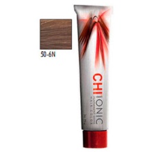 Стойкая Безаммиачная краска для волос CHI Ionic 50 - 6 N (СВЕТЛО - КОРИЧНЕВЫЙ) 90 мл
