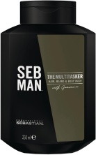 Sebastian Prof Foundation SebMan 3 в 1 Шампунь для ухода за волосами,бородой и телом 250 мл
