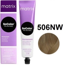 Стойкая крем - краска с окислением Matrix Socolor Beauty 506NW темный блондин натуральный теплый 90 мл