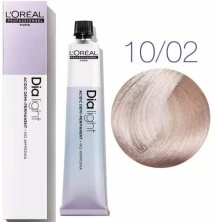 Тонирующая краска для волос Loreal Professional Dia Light 10.02 - Молочный коктейль Очень светлый натуральный перламутровый 50 мл