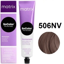 Стойкая крем - краска с окислением Matrix Socolor Beauty 506NV Темный блондин натуральный перламутровый 90 мл.