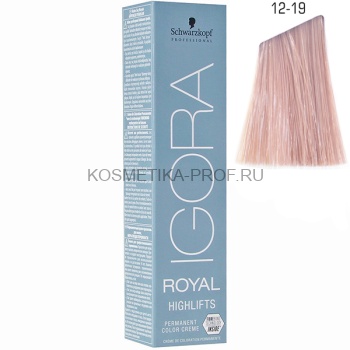 Краска Schwarzkopf Igora Royal New 12 - 19 Специальный блондин сандрэ фиолетовый 60 мл