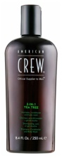 American Crew Tea Tree 3-in-1 - Шампунь, кондиционер и гель для душа 3 в 1, 250 мл