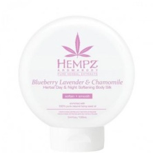 Hempz Blueberry Lavender & Chamomile Herbal Day & Night Softening Body Silk - Шёлк для лица и тела смягчающий Лаванда, Ромашка и Дикие Ягоды 250 мл