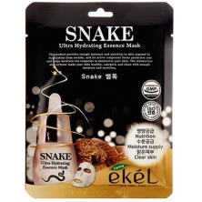 EKEL Тканевая маска для лица с пептидом змеиного яда Snake Ultra Hydrating Essence Mask 25 мл
