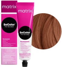 Стойкая крем - краска с окислением Matrix Socolor Beauty 6BC темный блондин коричнево - медный 90 мл
