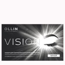 Набор для окрашивания бровей и ресниц Ollin Vision Set черный