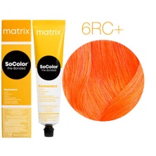 Крем-краска для волос — Matrix SoColor Pre-Bonded 6RC+ (Темный Блондин Красно-Медный+)
