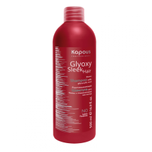 Разглаживающий шампунь с глиоксиловой кислотой Kapous GlyoxySleek Hair Gloss Shampoo 500 мл