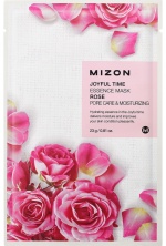 MIZON Тканевая маска для лица с экстрактом лепестков розы Joyful Time Essence Mask Rose 23г