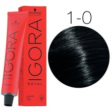 Крем-краска для волос - Schwarzkopf Professional IGORA Royal № 1-0 (Черный натуральный)