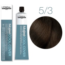 Краска - крем для волос Loreal Professional Majirel Cool Cover 5.3 светлый шатен золотистый 50 мл