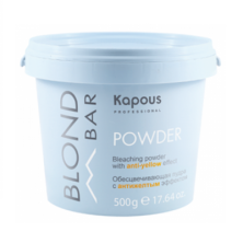 Обесцвечивающая пудра с антижелтым эффектом Kapous Blond Bar Bleaching Powder 500 гр