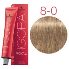 Краска для волос Schwarzkopf Igora Royal New 8 - 0 Светлый русый натуральный 60 мл