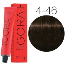 Крем-краска для волос — Schwarzkopf Professional IGORA Royal № 4-46 (Средний коричневый бежевый шоколадный)