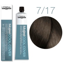 Краска - крем для волос Loreal Professional Majirel Cool Cover 7.17 очень очень светлый блондин 50 мл