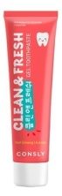CONSLY Гелевая зубная паста Clean&amp;Fresh с экстрактами красного женьшеня и ацеролы 105 г