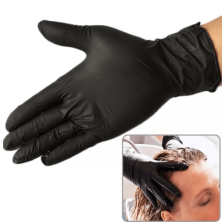Перчатки для окрашивания волос черные (1 пара) размер М