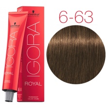 Краска для волос Schwarzkopf Igora Royal New 6 - 63 Темный русый шоколадный матовый 60 мл