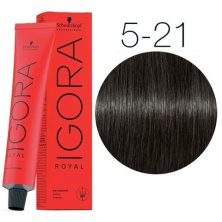 Крем-краска для волос — Schwarzkopf Professional IGORA Royal № 5-21 (Светлый коричневый пепельный сандрэ)