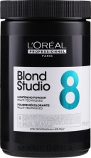 Loreal Blond Studio Bonder Inside 8 Lightening Powder Multi-Techniques - Высокоэффективная пудра для обесцвечивания волос с бондингов, до 8 уровней осветления 500 гр