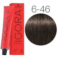 Крем-краска для волос — Schwarzkopf Professional IGORA Royal № 6-46 (Темный русый бежевый шоколадный)
